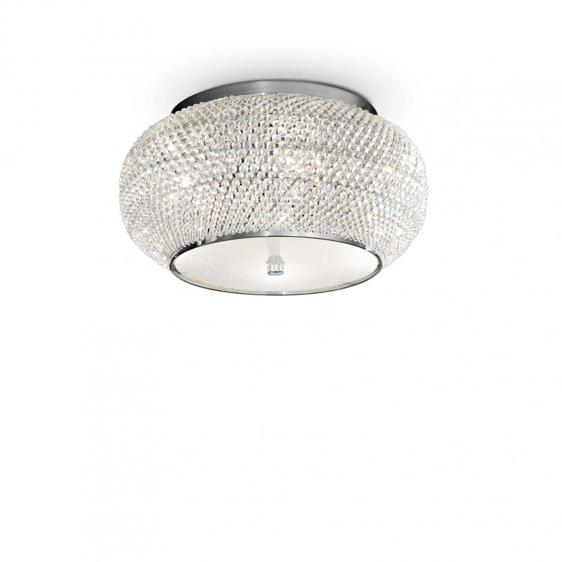 Ideal Lux PASHA' PL6 CROMO Mod. 100784 Lampada Da Soffitto 6 Luci