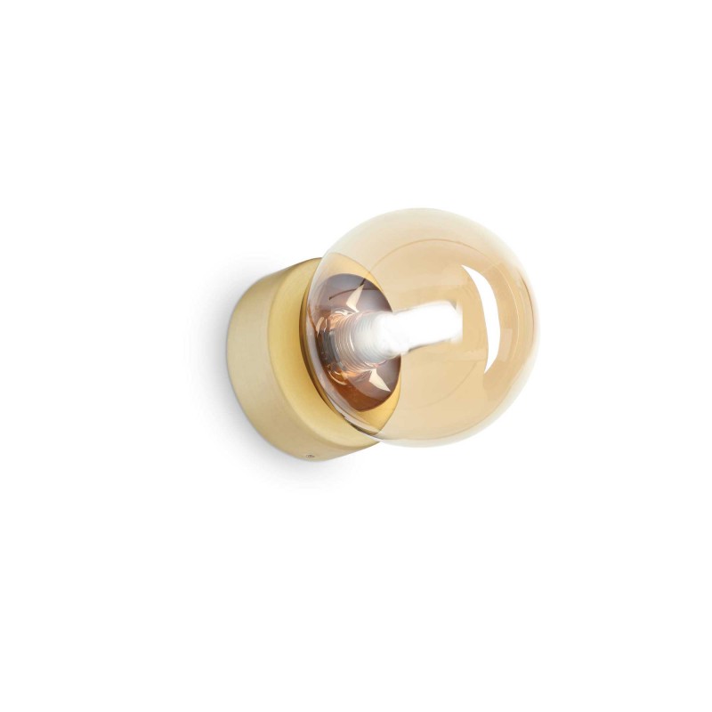 Ideal Lux PERLAGE AP1 AMBRA Mod. 317809 Lampada Da Parete 1 Luce