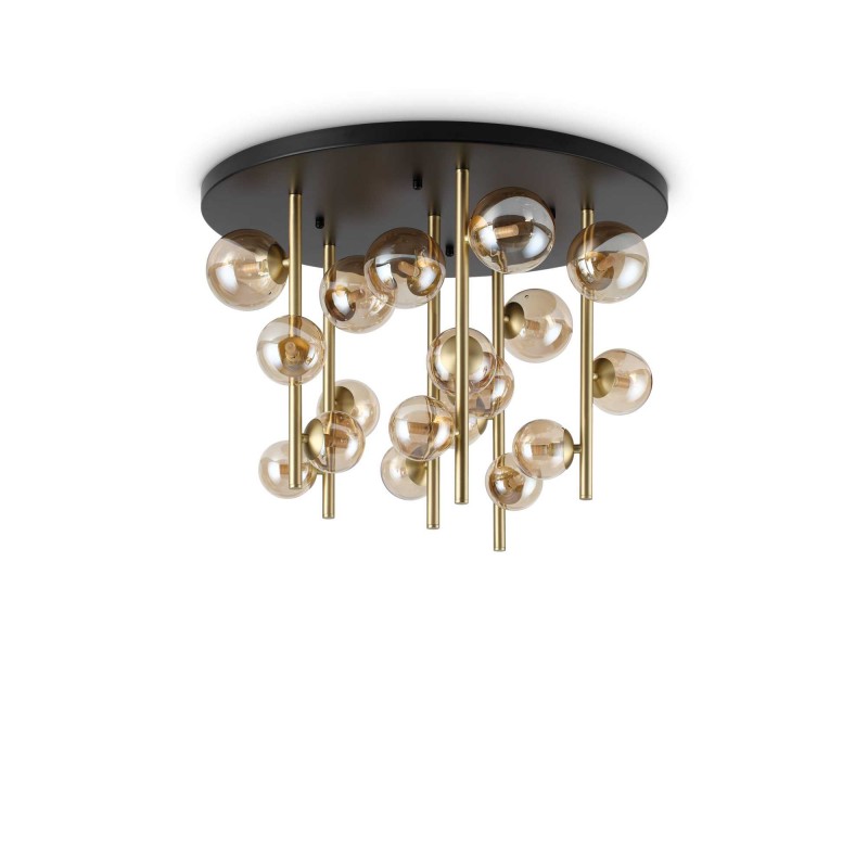 Ideal Lux PERLAGE PL18 AMBRA Mod. 328379 Lampada Da Soffitto 18 Luci