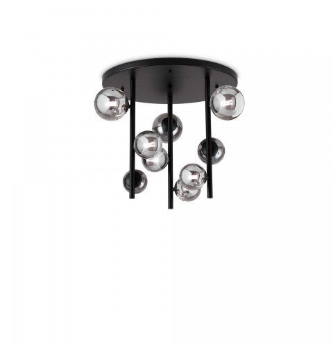 Ideal Lux PERLAGE PL9 FUME' Mod. 328416 Lampada Da Soffitto 9 Luci