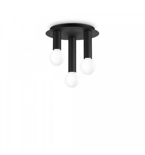 Ideal Lux PETIT PL3 NERO Mod. 327952 Lampada Da Soffitto 3 Luci