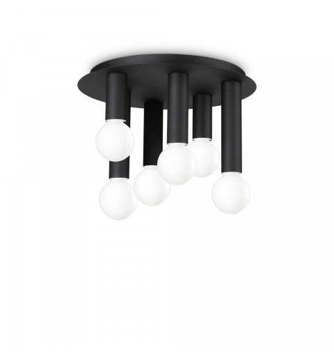 Ideal Lux PETIT PL6 NERO Mod. 327976 Lampada Da Soffitto 6 Luci