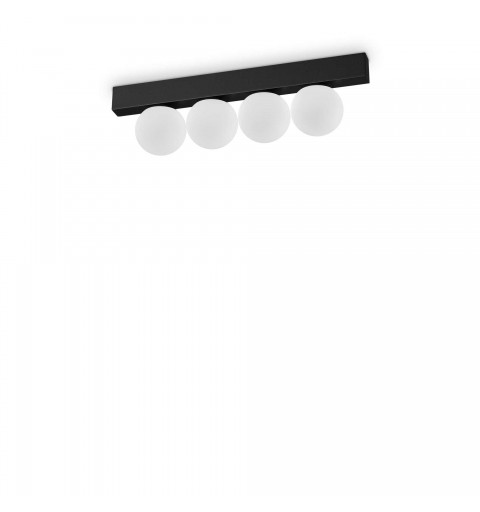 Ideal Lux PING PONG PL4 NERO Mod. 313283 Lampada Da Soffitto 4 Luci