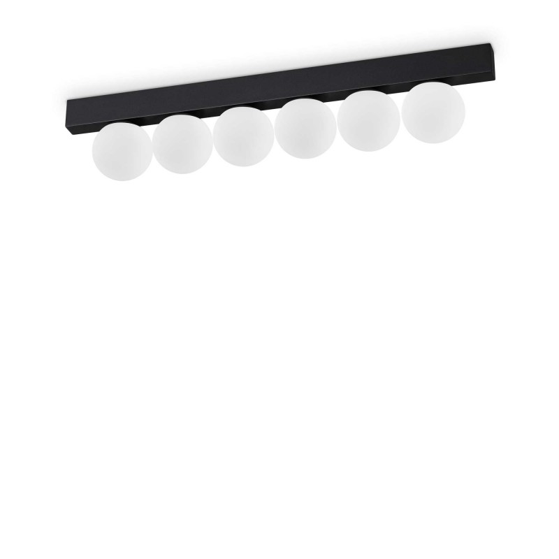 Ideal Lux PING PONG PL6 NERO Mod. 313290 Lampada Da Soffitto 6 Luci