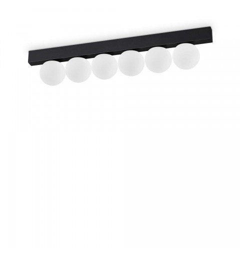 Ideal Lux PING PONG PL6 NERO Mod. 313290 Lampada Da Soffitto 6 Luci