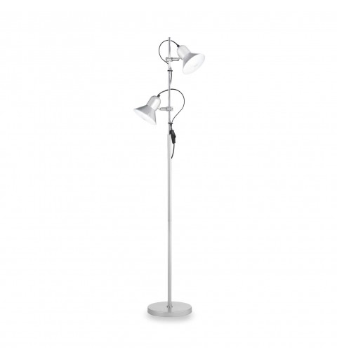 Ideal Lux POLLY PT2 ARGENTO Mod. 061115 Lampada Da Terra 2 Luci