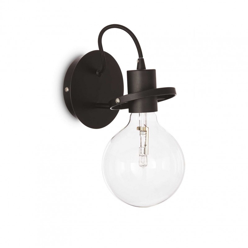 Ideal Lux RADIO AP1 NERO Mod. 119502 Lampada Da Parete 1 Luce