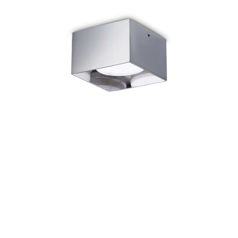 Ideal Lux SPIKE PL1 SQUARE CROMO Mod. 328799 Lampada Da Soffitto 1 Luce