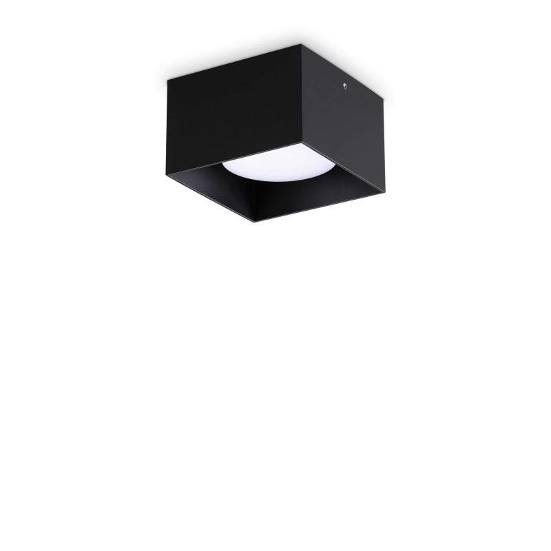 Ideal Lux SPIKE PL1 SQUARE NERO Mod. 317496 Lampada Da Soffitto 1 Luce