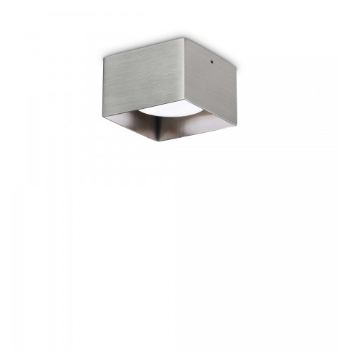 Ideal Lux SPIKE PL1 SQUARE NICKEL Mod. 328805 Lampada Da Soffitto 1 Luce