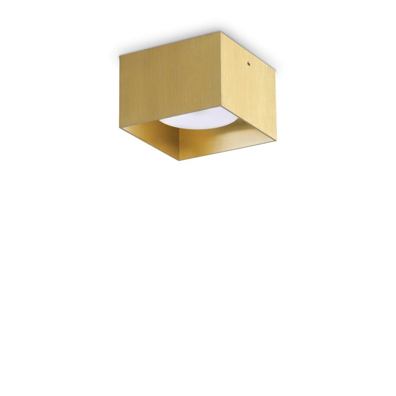 Ideal Lux SPIKE PL1 SQUARE OTTONE Mod. 317502 Lampada Da Soffitto 1 Luce