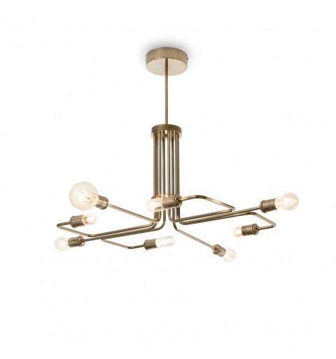 Ideal Lux TRIUMPH SP8 OTTONE Mod. 160269 Lampada A Sospensione 8 Luci