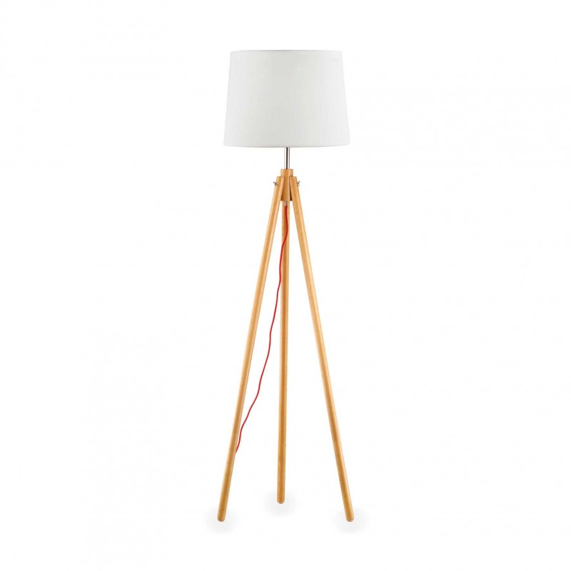 Ideal Lux YORK PT1 WOOD Mod. 089805 Lampada Da Terra 1 Luce