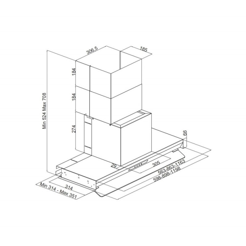 Silverline 3129 INSIDE 3 Built-in Stainless steel 635 m³ h A