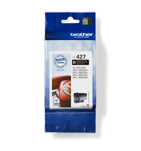 Brother LC-427BK cartucho de tinta 1 pieza(s) Original Rendimiento estándar Negro