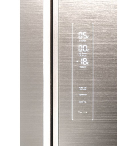 Haier Cube 83 Serie 7 HTF-508DGS7 frigo américain Pose libre 537 L F Gris