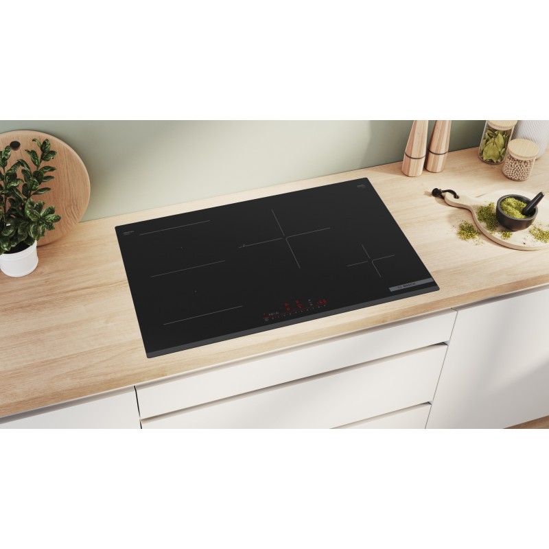 Bosch Serie 6 PVS83KHC1Z plaque Noir Intégré 80 cm Plaque avec zone à induction 4 zone(s)