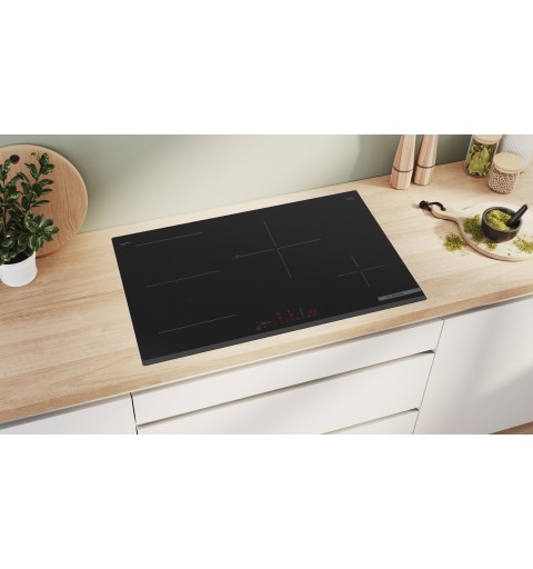 Bosch Serie 6 PVS83KHC1Z plaque Noir Intégré 80 cm Plaque avec zone à induction 4 zone(s)