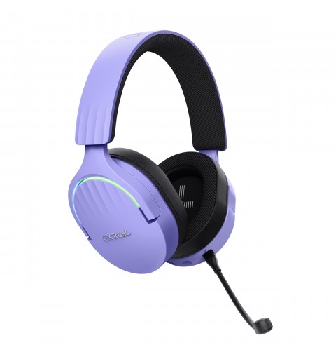 Trust GXT 491P FAYZO Auriculares Inalámbrico y alámbrico Diadema Juego USB tipo A Bluetooth Negro, Púrpura