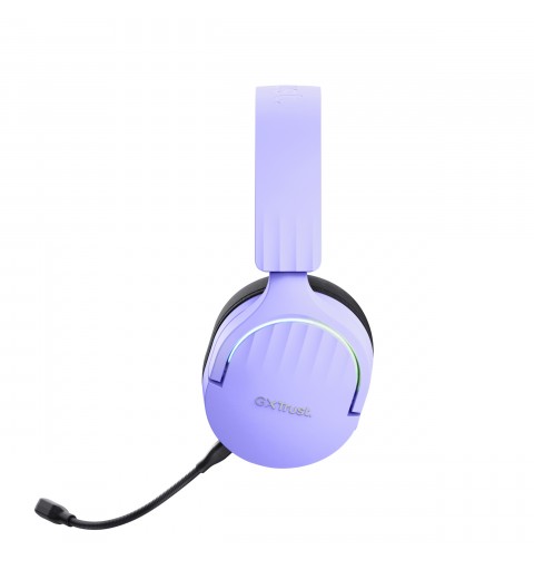 Trust GXT 491P FAYZO Casque Avec fil &sans fil Arceau Jouer USB Type-A Bluetooth Noir, Violet