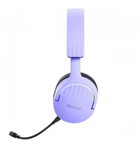 Trust GXT 491P FAYZO Casque Avec fil &sans fil Arceau Jouer USB Type-A Bluetooth Noir, Violet