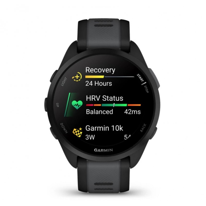 Garmin Forerunner 165 3,05 cm (1.2") AMOLED Digital 390 x 390 Pixeles Pantalla táctil Negro GPS (satélite)