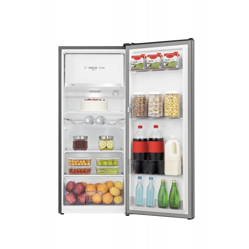 Hisense RR220D4BDE Kühlschrank mit Gefrierfach Freistehend 165 l E Silber