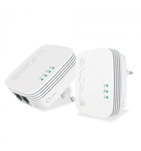 Strong POWERLWF600DUOMINI Adaptateur réseau CPL 600 Mbit s Ethernet LAN Wifi Blanc 2 pièce(s)