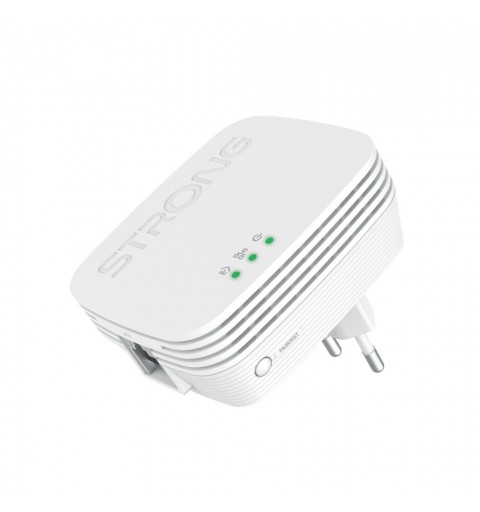 Strong POWERLWF600DUOMINI adaptador de red PowerLine 600 Mbit s Ethernet Wifi Blanco 2 pieza(s)