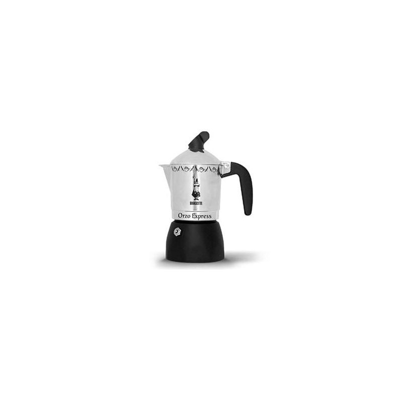 Bialetti Orzo Express Cafetière à moka Aluminium, Noir