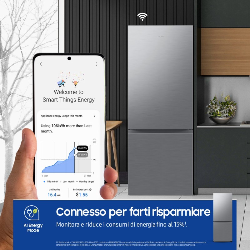 Samsung RB50DG602ES9 Libera installazione 508 L E Metallico, Acciaio inossidabile