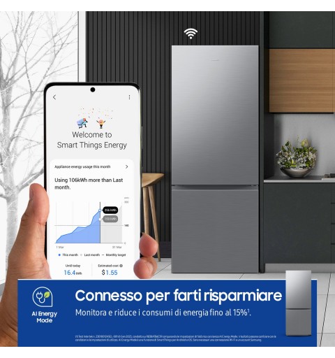 Samsung RB50DG602ES9 Libera installazione 508 L E Metallico, Acciaio inossidabile