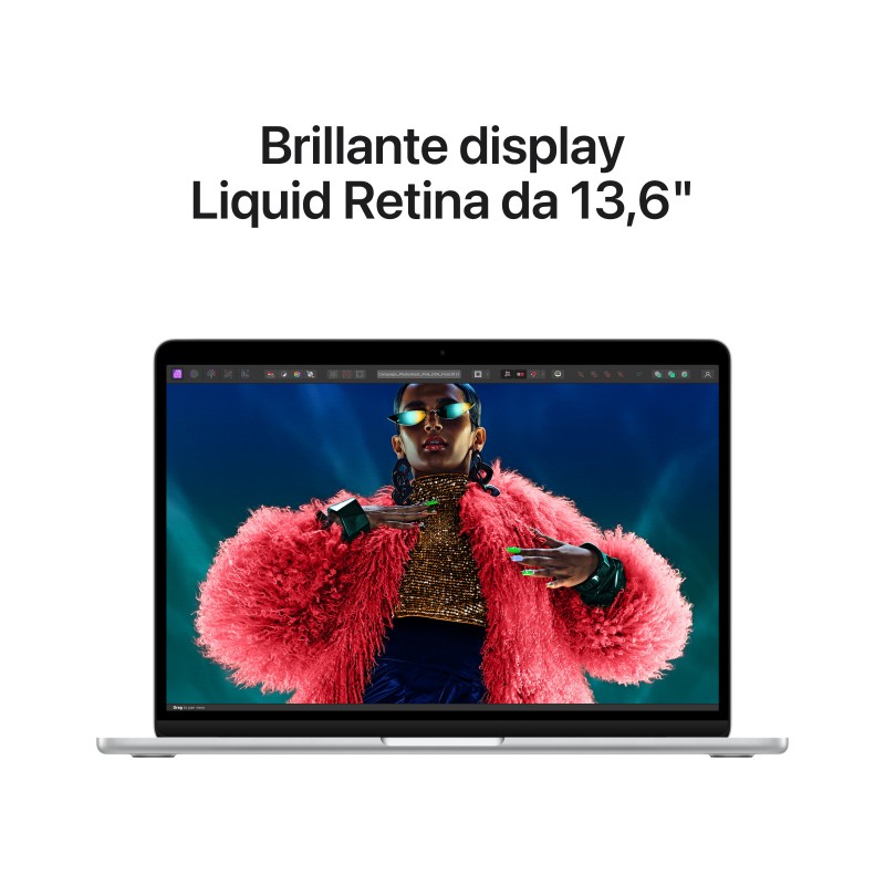 Apple MacBook Air Portátil 34,5 cm (13.6") Apple M M3 8 GB 256 GB SSD Wi-Fi 6E (802.11ax) macOS Sonoma Plata