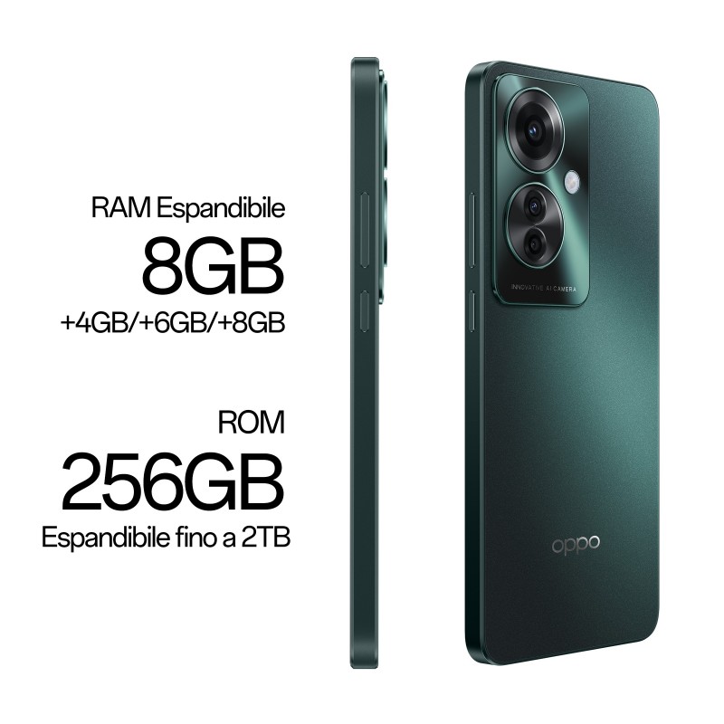 OPPO Reno 11 F 17 cm (6.7") Dual-SIM Android 14 5G USB Typ-C 8 GB 256 GB 5000 mAh Grün