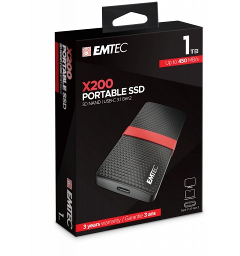 Emtec X200 1 TB Black, Red