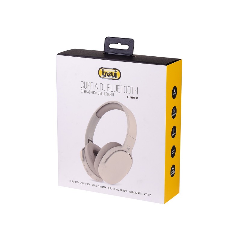 Trevi DJ DIGITAL STEREO WIRELESS HEADPHONES DJ 12E45 BT CREAM