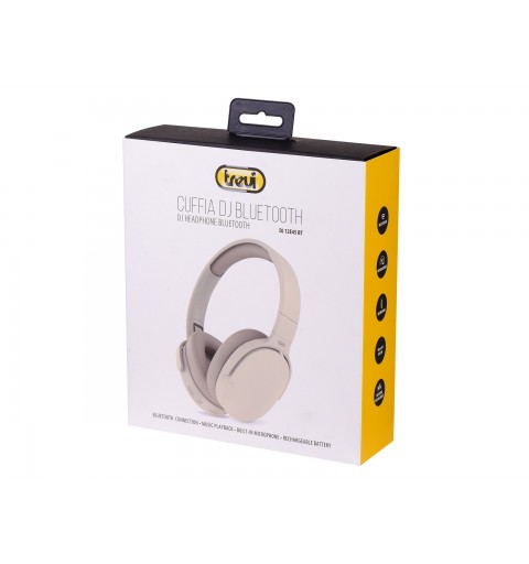 Trevi DJ DIGITAL STEREO WIRELESS HEADPHONES DJ 12E45 BT CREAM