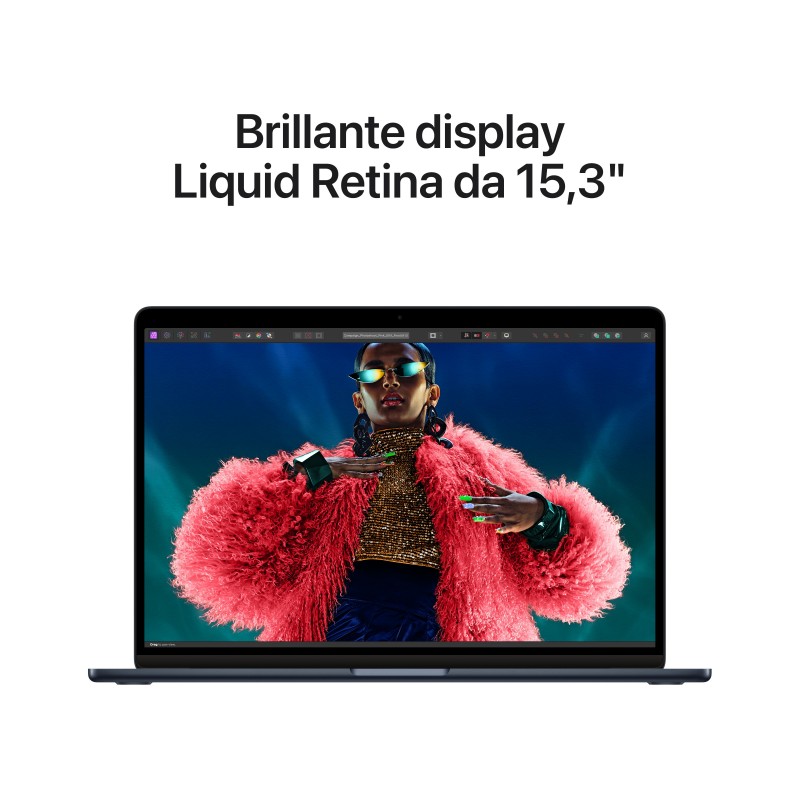Apple MacBook Air Apple M M3 Ordinateur portable 38,9 cm (15.3") 8 Go 256 Go SSD Wi-Fi 6E (802.11ax) macOS Sonoma Marine