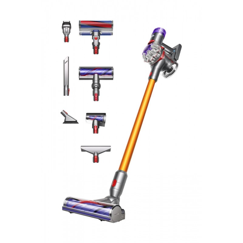 Dyson V8 Absolute aspiradora de mano Plata, Amarillo Sin bolsa