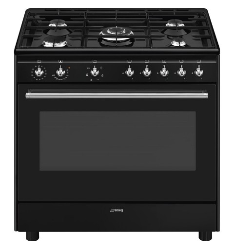 Smeg Concert CX91GMBL cooker Range cooker Electric Gas Black A