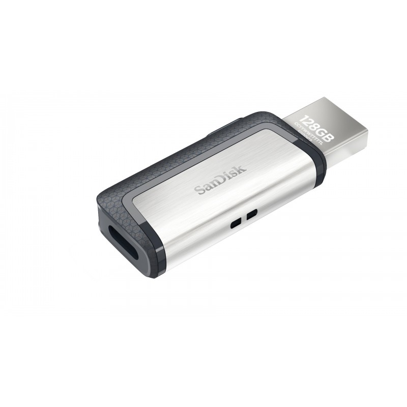 SanDisk Ultra Dual Drive USB Type-C lecteur USB flash 128 Go USB Type-A USB Type-C 3.2 Gen 1 (3.1 Gen 1) Noir, Argent