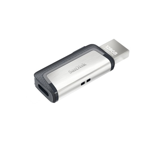 SanDisk Ultra Dual Drive USB Type-C lecteur USB flash 128 Go USB Type-A USB Type-C 3.2 Gen 1 (3.1 Gen 1) Noir, Argent