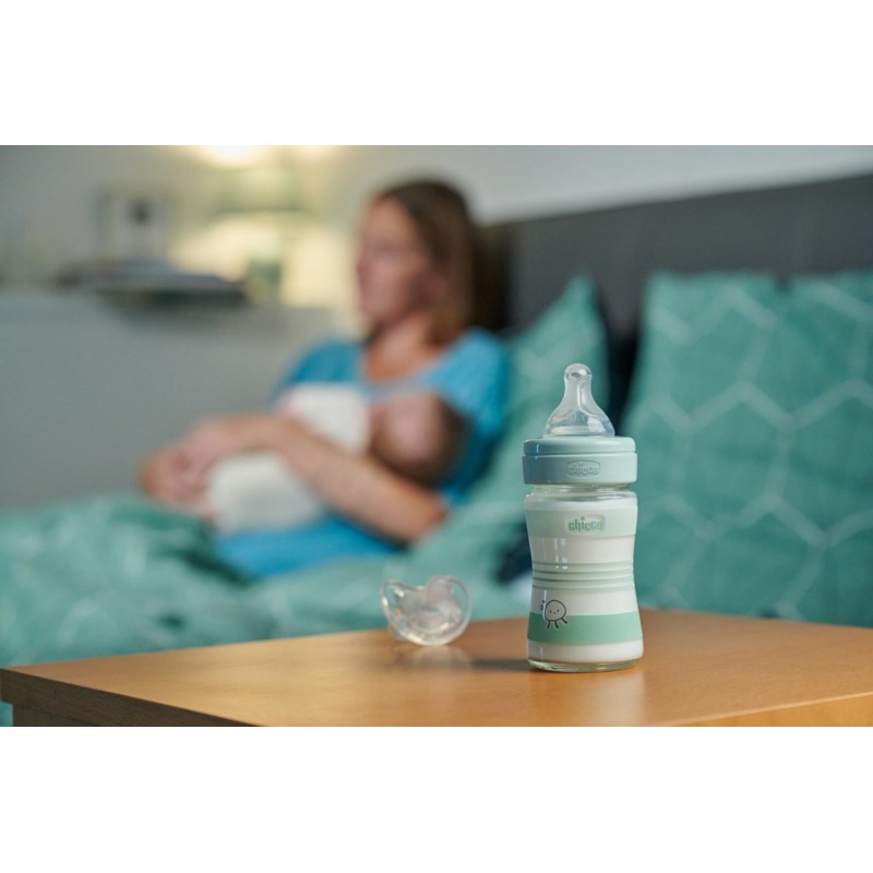 Chicco 00028711310000 feeding bottle 150 ml Green, White Glass