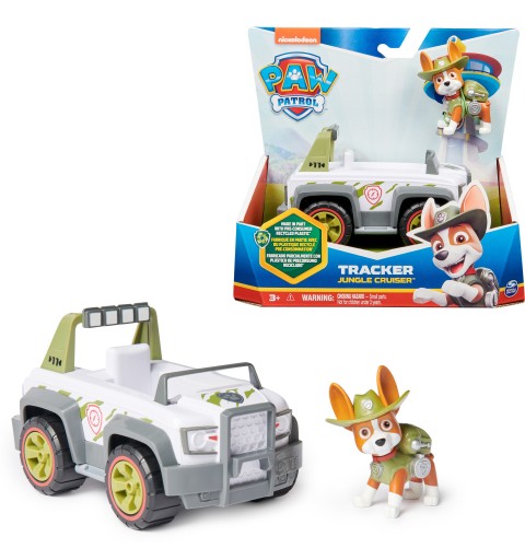 PAW Patrol - Pat Patrouille - VÉHICULE FIGURINE TRACKER- Voiture 15 cm Figurine Pat Patrouille À Collectionner - Pat Patrouille