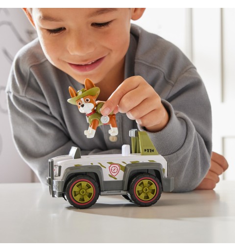 PAW Patrol , Tracker’s Jungle Cruiser, Toy Truck with Collectible Action Figure, Sustainably Minded Kids Toys for Boys & Girls