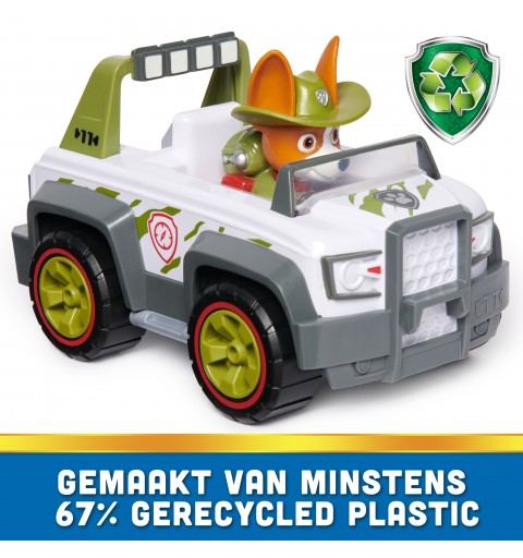 PAW Patrol , Jungle Cruiser de Tracker, vehículo de juguete con figura de acción coleccionable, juguetes respetuosos con el