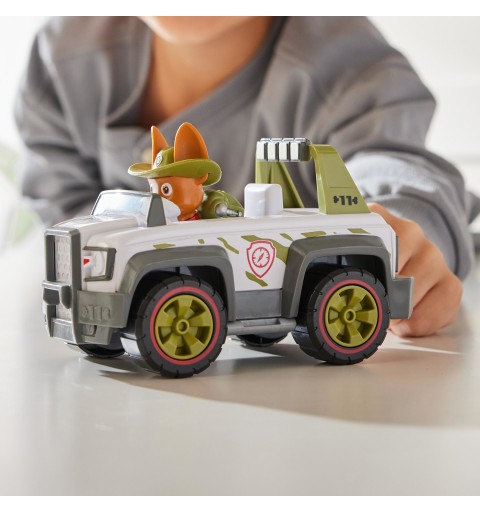 PAW Patrol , Tracker’s Jungle Cruiser, Toy Truck with Collectible Action Figure, Sustainably Minded Kids Toys for Boys & Girls