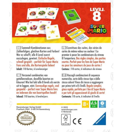 Ravensburger Super Mario Level 8 Juego De Cartas