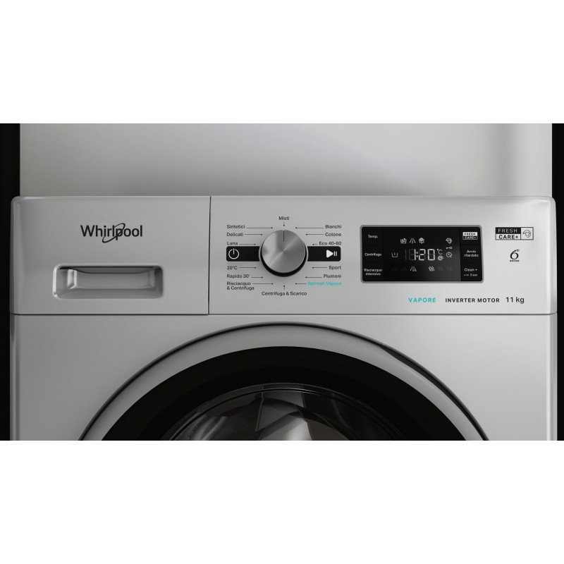 Whirlpool FFB 116 SILVER IT machine à laver Charge avant 11 kg 1400 tr min Argent