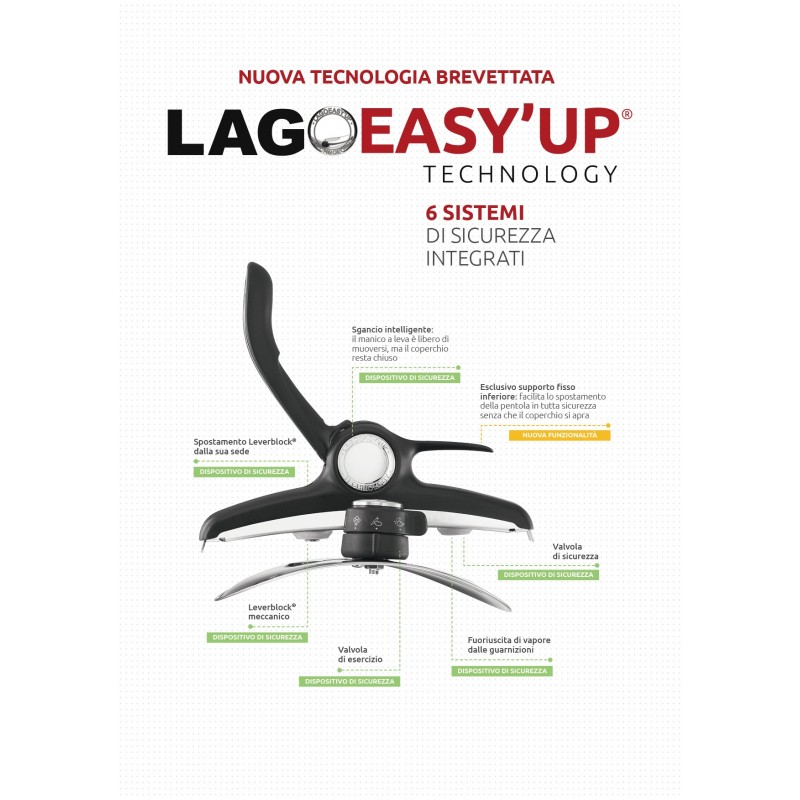 Lagostina Mia Lagoeasy'up 5 L Acero inoxidable